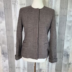 MaxMara Black and White Houndstooth Blazer